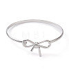 Bowknot Brass Bangles BJEW-D039-39P-2