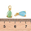 Brass & Glass Pendants KK-Q085-16G-3
