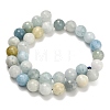 Natural Aquamarine Beads Strands G-L642-F05-12mm-3