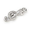 Brass Micro Pave Clear Cubic Zirconia Pendants LS-KK-L238-23P-2
