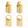 4Pcs Column Sterling Silver Cord Ends STER-BC0004-47G-1