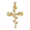 Brass Micro Pave Cubic Zirconia Pendants KK-L257-10G-1