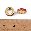 Brass Enamel European Beads KK-CBAF17A-01G-4