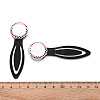 Alloy & Iron Bookmark Cabochon Settings PALLOY-N184-04S-3