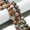 Natural Fossil Coral Beads Strands G-G117-A01-02-2