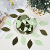 100Pcs 2 Colors Cloth Artificial Leaves AJEW-CY0002-82-4