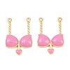 Brass Enamel Pendants KK-B167-03G-03-1