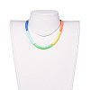 Handmade Polymer Clay Heishi Beaded Necklaces NJEW-JN02450-4