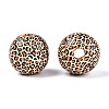 Printed Schima Wood Beads X-WOOD-N017-01D-2
