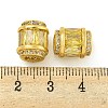 Rack Plating Brass Micro Pave Cubic Zirconia European Beads KK-F089-31G-06-3