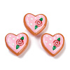 Handmade Heart Lampwork Beads Strands LAMP-P069-04B-08-2