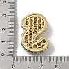 Rack Plating Brass Micro Pave Clear Cubic Zirconia Pendants ZIRC-U002-G-S-3