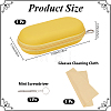 1Pc Oval PU Leather & Velvet Glasses Case AJEW-CN0007-23-2
