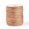 100M Segment Dyed Round Nylon & PET & Polyester Metallic Braided Cord OCOR-N009-01E-1