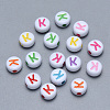 Craft Acrylic Horizontal Hole Letter Beads SACR-S201-11K-1