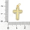 Brass Micro Pave Clear Cubic Zirconia Pendants KK-G522-51G-03-3