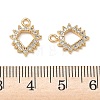 Brass Micro Pave Clear Cubic Zirconia Charms KK-D261-10G-3