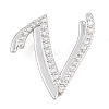 Brass Micro Pave Clear Cubic Zirconia Pendants CU-CBA8481-01P-V-1