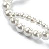 Infinity Shape Shell Pearl Beaded Bracelets BJEW-TA00446-3
