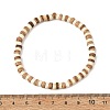 5MM Natural Coconut & Synthetic Turquoise Heishi Beads Stretch Bracelets BJEW-JB14418-4