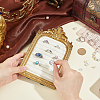 Gold Resin Photo Frame Ring Organizer Display Stands with Velvet Mat ODIS-WH0038-272-1-3