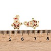 Brass Micro Pave Cubic Zirconia Charms KK-Z129-01G-05-3