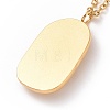 Ion Plating(IP) 304 Stainless Steel Rectangle with Woman Pendant Necklace for Women NJEW-E014-16G-4