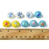 45Pcs 9 Styles Natural Wood European Beads WOOD-FS0001-27-5