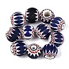Handmade Millefiori Glass Rondelle Beads LA-N002-13B-1