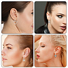 12 Pairs 12 Styles Cherry & Triangle & Eye & Bear & Zipper Buckle Alloy Dangle Stud Earrings for Women EJEW-AN0003-10-3