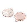 Alloy Pendant Cabochon Settings PALLOY-A18941-RG-LF-3
