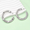 C-Shaped Brass Stud Earrings EJEW-K309-19P-2