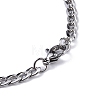 304 Stainless Steel Curb Chain Necklaces NJEW-C042-04P-4