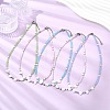 Natural Freshwater Shell & Glass Beaded Necklaces for Women NJEW-JN06082-1