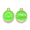 Alloy Enamel Pendants ENAM-S124-01A-06K-1