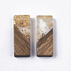 Transparent Resin & Walnut Wood Pendants LS-X-RESI-Q210-007A-A01-2