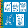 4Pcs 4 Styles PET Hollow Out Drawing Painting Stencils Sets DIY-WH0383-0043-2