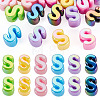 20Pcs UV Plating Opaque Acrylic European Beads OACR-TADJ0001-16S-1