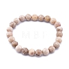 Natural Maifanite/Maifan Stone Bead Stretch Bracelets X-BJEW-K212-A-044-2