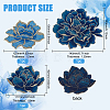 3Pcs 3 Styles Peony Pattern Polyester Fabrics Computerized Embroidery Cloth Sew on Patches PATC-BC0001-04-2