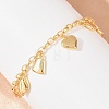 Brass Charm Bracelets BJEW-F545-01B-G-2