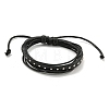 Braided PU Leather & Waxed Cords Multi-strand Bracelets BJEW-P329-09B-P-1