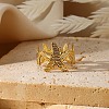304 Stainless Steel Open Cuff Rings for Women LS-RJEW-U060-01A-G-1
