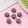 Alloy Rhinestone European Beads X-CPDL-H998-2-6