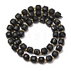 Natural Shungite Beads Strands GG-CBAC972-A14-01-5