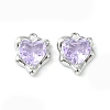 Brass Micro Pave Cubic Zirconia Charms KK-L208-06P-03-2