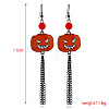 Halloween Theme Alloy Enamel Dangle Earrings FS-WG50C46-18-1