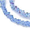 Electroplate Transparent Glass Beads Strands EGLA-P061-04C-AB18-2