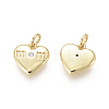 Golden Plated Brass Charms ZIRC-L087-041G-2