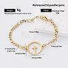 Religion 304 Stainless Steel Link Bracelets for Women AM7429-2-1